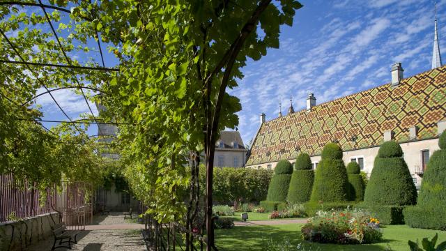 De tuin van de Hospices de Beaune