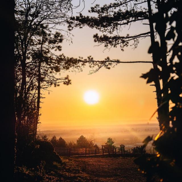 Coucher de soleil à la Montagne de Beaune