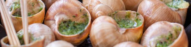 Gastronomie Cassolette Escargots verre de Chardonnay