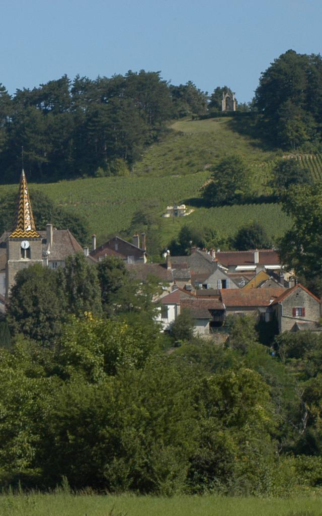 Village de Pernand Vergelesses et son point de vue panoramique sur la Côte de Beaune