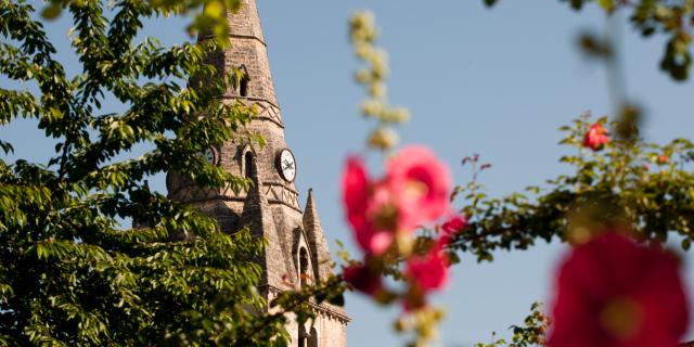 Bell tower of the church of Savigny-lès-Beaune