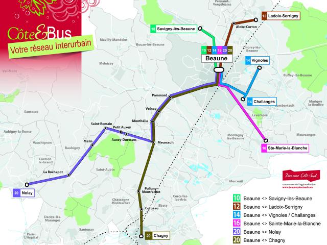 Busplan agglomeratie Beaune