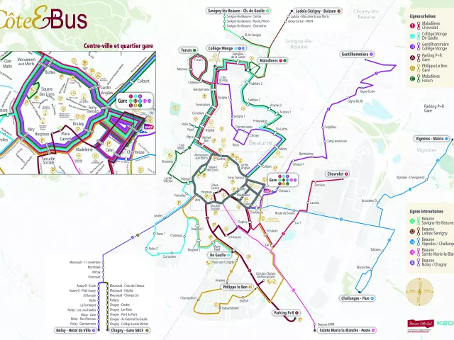 Stadsbusplan Beaune